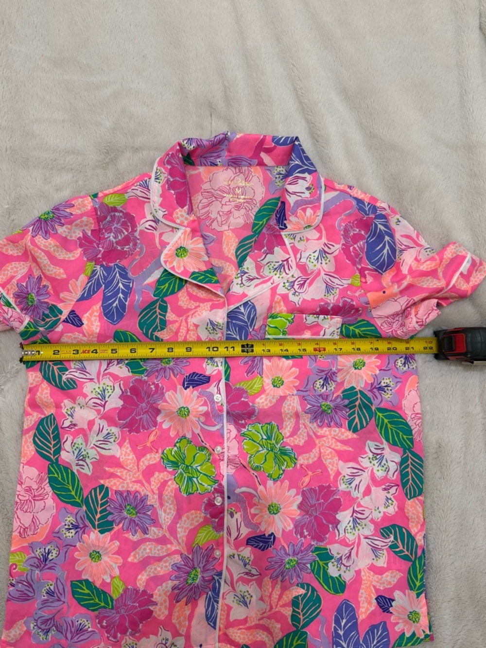 Lilly Pulitzer Teagan PJ Woven SS Top size Medium - Picture 3 of 8